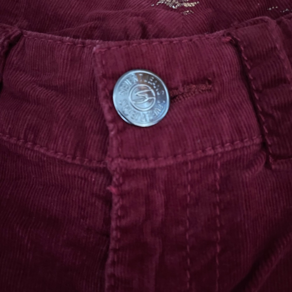Seven7 Women’s Maroon Skinny Corduroy Pants - Picture 4 of 6